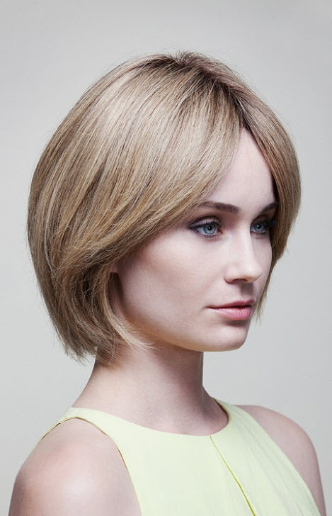 Dimples Ashley Wig (Average) - Remy Human Hair Short Bob Style Lace Front Wig