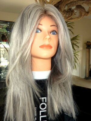 Follea / Daniel Alain "Style" Wig- Silver Custom Cut & Colored Size Medium