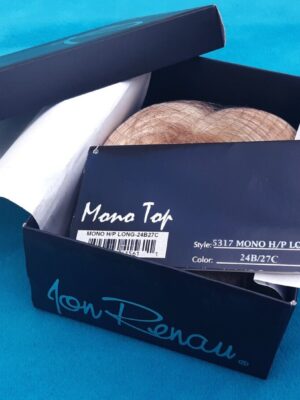 Jon Renau Mono Top TOPPER Long, New, Open Box. Color 24B/27C "Butterscotch"