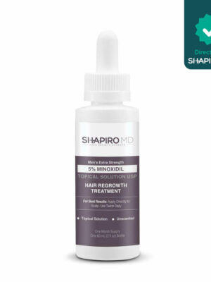 Minoxidil 5% Topical Solution for Men Hair Regrowth, Reactivates Hair Follicles