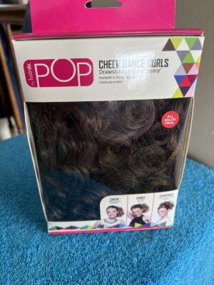 NIB POP By Hairdo Cheer Dance Curls Hairpiece PonytaIl Chestnut 15" Spiral Curl