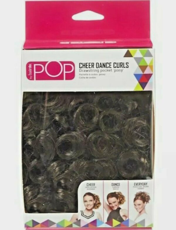 POP Cheer Dance Curls By Hairdo Ebony hair extensions, black bun, hairpiece