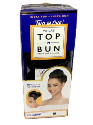 Vivica A Fox Top-N-Bun, BTB-ALBANY, 1B, Hairpiece for Quick & Fast Up-Do's