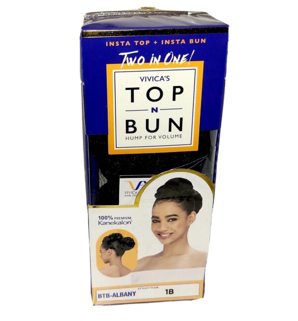 Vivica A Fox Top-N-Bun, BTB-ALBANY, 1B, Hairpiece for Quick & Fast Up-Do's