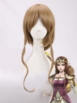 Princess Zelda Twilight Princess Cosplay Wig - The Legend Of Zelda Zeruda No Densetsu Brown Costume Wig
