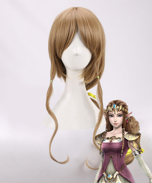 Princess Zelda Twilight Princess Cosplay Wig - The Legend Of Zelda Zeruda No Densetsu Brown Costume Wig