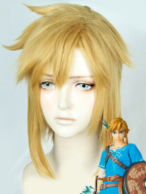 Link Cosplay Wig - The Legend of Zelda: Breath of the Wild Costume Wig - Golden