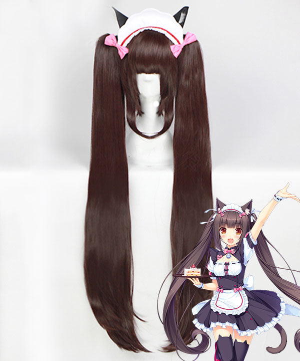 Nekopara Cosplay Wig - Chocola Anime Costume Wig - Brown