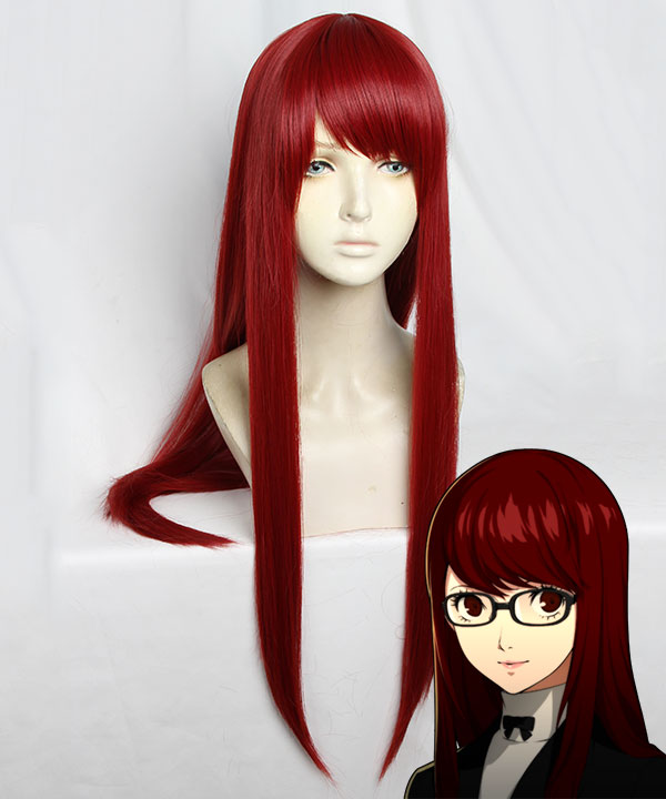 Persona 5 Cosplay Wig - the Royal Sumire Yoshizawa Costume Wig - Red