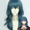 Fire Emblem Cosplay Wig: Three Houses Female Byleth Costume Wig - Grey Green