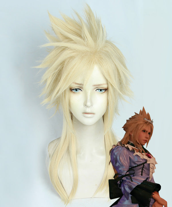 Final Fantasy VII Cosplay Wig - Cloud Strife Girl Golden Costime Wig