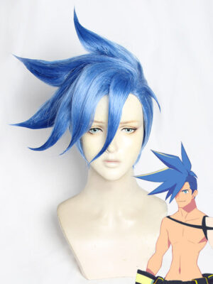 PROMARE Cosplay Wig - Galo Thymos Costume Wig - Blue