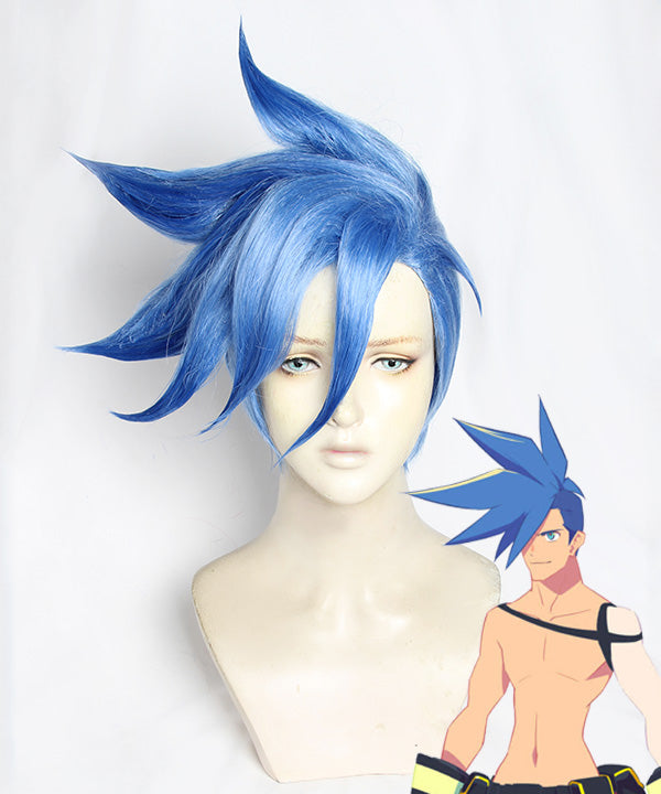 PROMARE Cosplay Wig - Galo Thymos Costume Wig - Blue