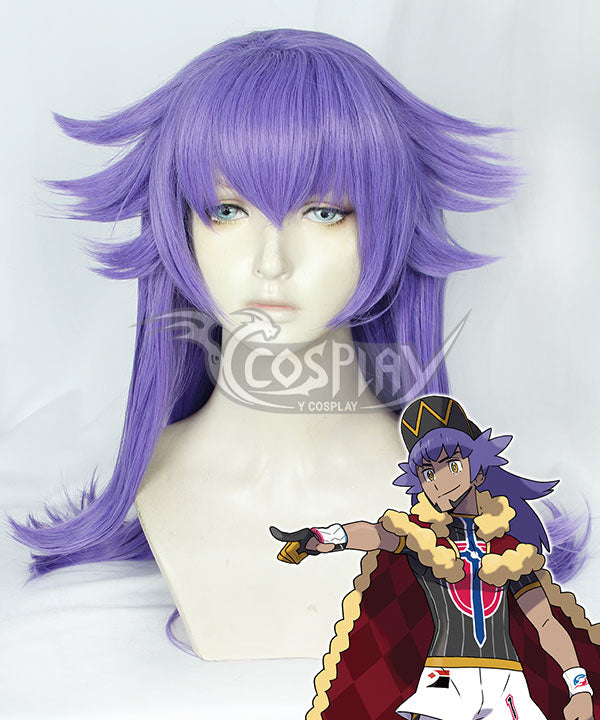 Pokémon Sword And Shield Leon Cosplay Wig - Purple