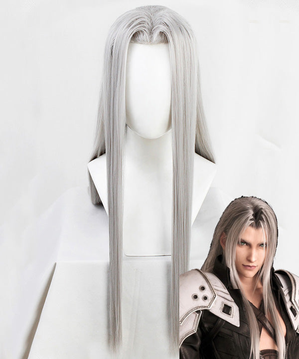 Final Fantasy VII Sephiroth Cosplay Wig - Silver Costume Wig FF7