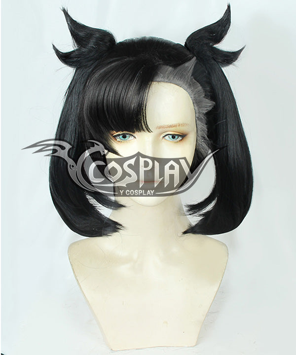 Pokémon Sword and Shield Marnie Cosplay Wig - Black Grey