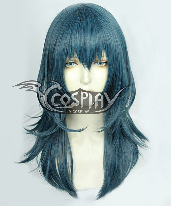 Fire Emblem Cosplay Wig: Three Houses Female Byleth Costume Wig - Grey Green