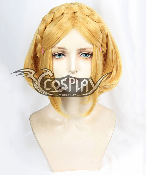 Princess Zelda Cosplay Wig - The Legend Of Zelda: Breath Of The Wild 2 Costume Wig -Golden