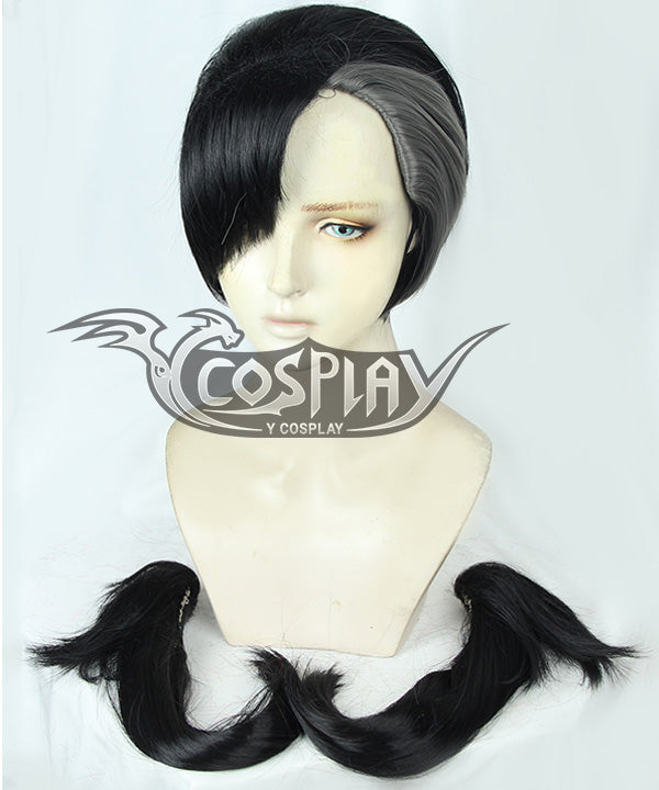 Pokémon Sword and Shield Marnie Cosplay Wig - Black Grey