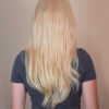 front lace human wig - 18" platinum blonde.