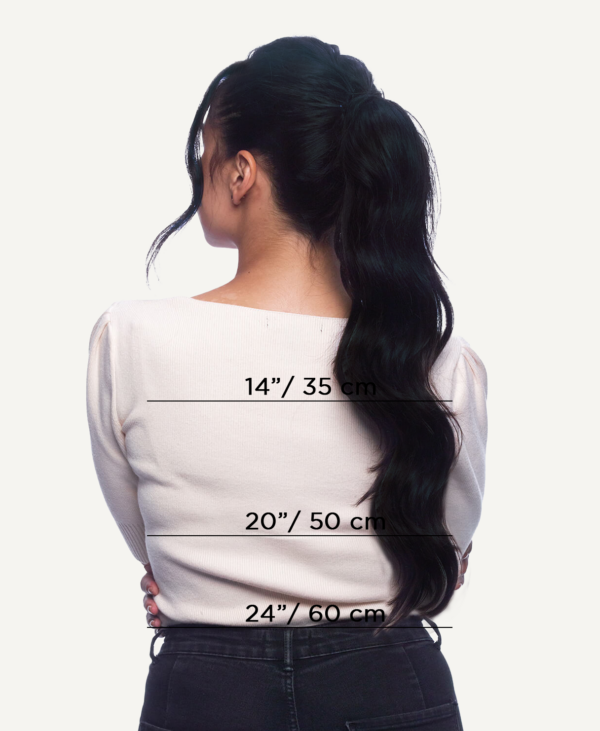 ponytail - #1 jet black. - 20 inches