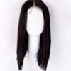 put on & go pre-cut lace long bob human wig - 14" natural black.