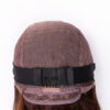 front lace human wig - 18" chocolate brown with moneypiece highlights.