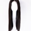 put on & go pre-cut lace straight human wig - 20" natural black.