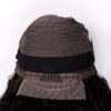 put on & go pre-cut lace curly human wig - 16" natural black.