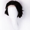 bouncy wedge human wig - 6" dark brown.