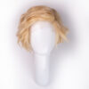asymmetric wedge human wig - 6" light blonde.