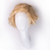 asymmetric wedge human wig - 6" light blonde.