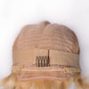 asymmetric wedge human wig - 6" light blonde.