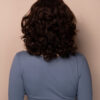 bouncy curls human wig - 12" rooted brown.