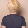 asymmetric wedge human wig - 6" light blonde.