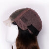 front lace human wig - 10" rooted brown bouncy curls.