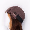 front lace human wig - 18" chocolate brown with moneypiece highlights.
