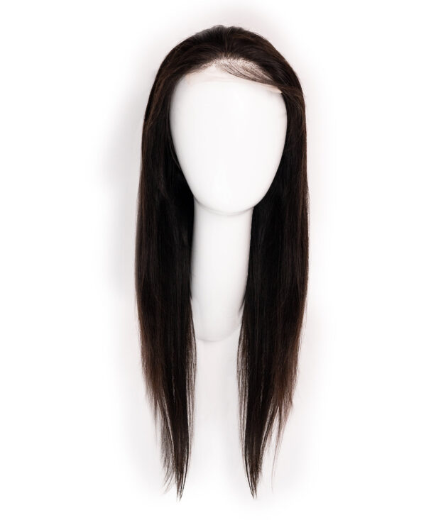 front lace human wig wavy 4x4 - 20" natural black