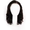put on & go pre-cut lace curly human wig - 14" natural black.