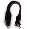 put on & go pre-cut lace curly human wig - 18" natural black.