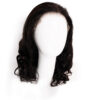 put on & go pre-cut lace curly human wig - 14" natural black.