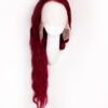 front lace human wig wavy 13x4 - 30" cherry red