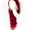 front lace human wig wavy 13x4 - 30" cherry red