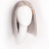 put on & go pre-cut lace human wig - 10" silver grey.
