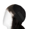 put on & go pre-cut lace curly human wig - 14" natural black.