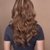 put on & go pre-cut lace wavy human wig - 20" bronzed highlights