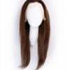 front lace human wig - 20" rooted brown.