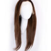 front lace human wig - 20" rooted brown.