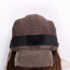 front lace human wig - 20" rooted brown.