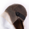 front lace human wig - 20" rooted brown.